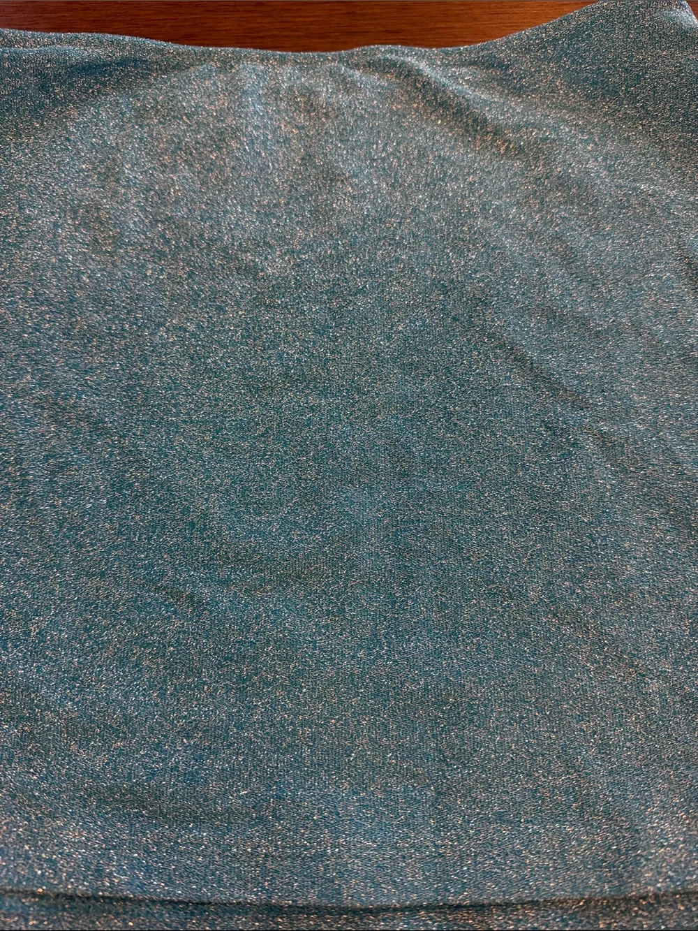 VICTORIA'S SECRET Blue Swim Shimmer Cover Up Mini Skirt Size Medium - C27-111